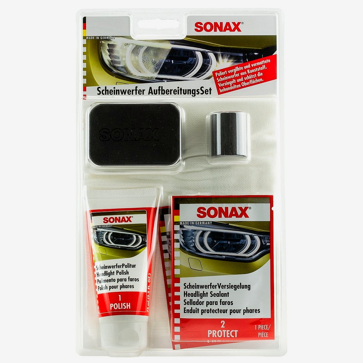 Sonax 405941 Headlight restoration kit sada renovaciu svetlometov autodl.sk