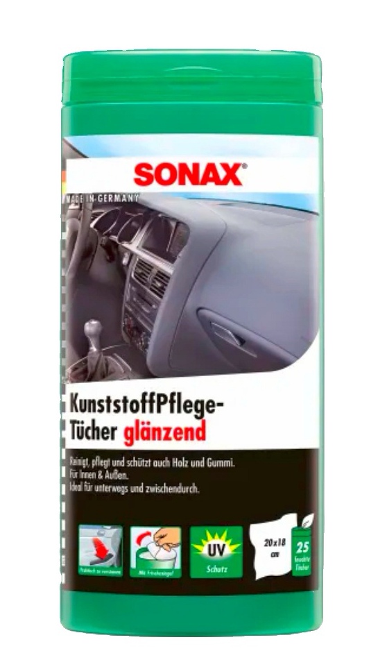 Kunststoffpflegetücher glänzend Box sonax 412100 cistiace utierky na plasty