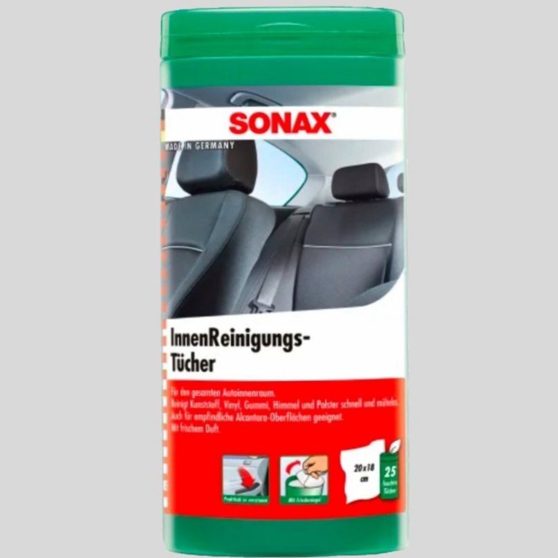 Čistiace utierky na interiér - plastový box (1 balenie/25ks) (SONAX)
