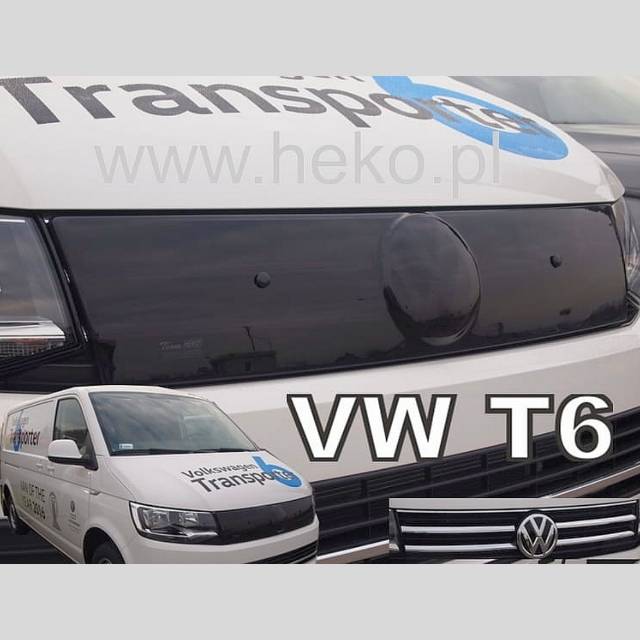 Zimná clona Volkswagen Transporter T6 / Caravelle (2015-2019) (chrómová mriežka) (horná) 1ks (HEKO)